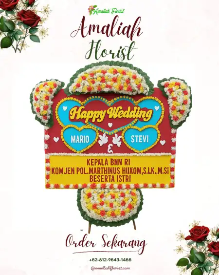 Papan Bunga Pernikahan Wegil
